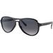 Ray-Ban RB4355 Vagabond Sunglasses Polarized Blue Gradient Lenses Black Transparent Black 58 RB4355-654578-58