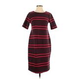 Old Navy Casual Dress - Popover: Burgundy Stripes Dresses - Women's Size X-Small