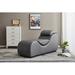 Orren Ellis Hegyera JOY Faux Leather/Wood in Gray | 32 H x 23 W x 63 D in | Wayfair A24DE0DB875641C0BC1C7A296AF0E6C3