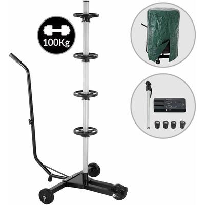 Felgenbaum 225 mm Alu fahrbar inkl. Schutzhülle 100kg belastbar 3 Rollen Felgenhalter Reifenständer