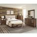 Clemence Burnished Oak 3-piece Bedroom Set with Dresser and Mirror