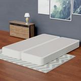 Onetan 8-Inch & 4-Inch Wooden Box Spring/Foundation Ideal for Mattress, No Assembly Needed, White.