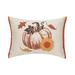 13" x 18" Harvest Time Pumpkin Embellished Fall Throw Pillow