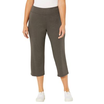 Plus Size Women's Yoga Capri by Catherines in Heather Grey (Size 4X)