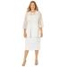 Plus Size Women's AnyWear Linen & Lace Cascade by Catherines in White (Size 2X)