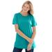 Plus Size Women's Perfect Short-Sleeve Crewneck Tee by Woman Within in Waterfall (Size M) Shirt