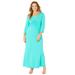 Plus Size Women's AnyWear Medallion Maxi Dress by Catherines in Aqua Sea (Size 4X)