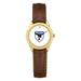 Women's Gold/Brown Pennsylvania Quakers Medallion Leather Watch