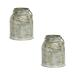 Williston Forge 2 Piece Metal Tabletop Lantern Set Metal in Gray/Yellow | 11.5 H x 6.5 W x 6.5 D in | Wayfair D6ADBF2FAFD940B4ACB613FD1CD7DEB3