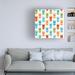 Corrigan Studio® Veronique Charron 'Good Vibes Pattern VIIIA' Canvas Art Canvas in Blue/Green/White | 14 H x 14 W x 2 D in | Wayfair