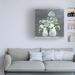 Red Barrel Studio® Later Summer Bouquet III White Vase by Julia Purinton - Wrapped Canvas Painting Canvas in Gray/Green/White | Wayfair