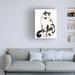 Red Barrel Studio® Black & White Fellow by Elena Bolgova - Wrapped Canvas Painting Canvas in White/Black | 47 H x 35 W x 2 D in | Wayfair