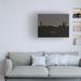 Latitude Run® Michael Tompsett 'Halmstad Sweden Skyline Glow II' Canvas Art Canvas in Black/Brown/Gray | 14 H x 19 W x 2 D in | Wayfair