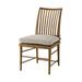 Theodore Alexander Nova Solid Wood Slat Back Side Chair Wood/Upholstered/Fabric in Brown | 36.25 H x 20 W x 25.5 D in | Wayfair TAS40025.1BUS