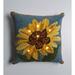 Plow & Hearth Sunflower & Butterfly Outdoor Square Pillow Cover & Insert Polyester/Polyfill/Microsuede | 18 H x 18 W x 7.09 D in | Wayfair 53U35