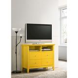 Glory Furniture Hammond 4 Drawer Media Chest Wood in Yellow | 35.5 H x 42 W x 18 D in | Wayfair G5402-TV