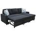 Black Sectional - Zipcode Design™ Gillock 83" Wide Reversible Sleeper Sofa & Chaise Microfiber/Microsuede | 34 H x 83 W x 56 D in | Wayfair