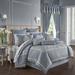 One Allium Way® Tobler 4 Piece Comforter Set Polyester/Polyfill in Blue | King Comforter + 2 King Shams + 1 Bed Skirt | Wayfair