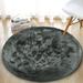 Gray 70.89 x 70.89 x 2.39 in Area Rug - Everly Quinn Cushena Dark Grey_Faux Sheepskin Shag Rug, American Country Style Sheepskin Rug, Faux Fur Rug, Area Rug | Wayfair