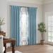 Waverly Solid Semi Sheer Rod Pocket Single Curtain Panel Synthetic in Green/Blue | 63 H x 25 W in | Wayfair 22716801570