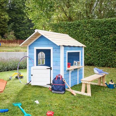 Home Deluxe - Spielhaus der grosse palast - 106 x 111 cm Farbe: Blau, Ausstattung: Mit Bank Image