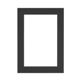 Black 8x10 White Picture Mats with White Core for 5x7 Pictures - Fits 8x10 Frame