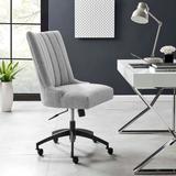 Modway Empower Channel Tufted Fabric Office Chair in Black White