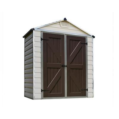 SkyLight 6 ft. x 3 ft. Tan Garden Outdoor Storage Shed - 6 ft x 3 ft