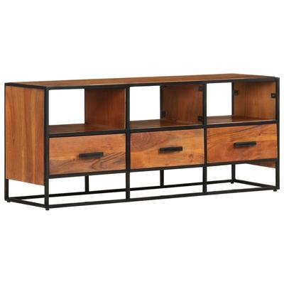 vidaXL TV Stand 43.3"x11.8"x17.7" Solid Wood Acacia