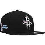 Men's New Era Black Houston Rockets Western Conference Fire 59FIFTY Fitted Hat