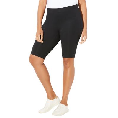 Plus Size Women's Knit Bike Short by Catherines in Black (Size 0X)