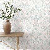 Room Mates Rose Lindo Woodland 18.9' L x 18" W Peel & Stick Wallpaper Roll Vinyl in Blue | 18 W in | Wayfair RMK12147RL