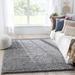 White 47 x 36 x 1.8 in Area Rug - Well Woven Emerson Modern Solid Grey Textured Shag Rug Polypropylene | 47 H x 36 W x 1.8 D in | Wayfair ELL-27-3