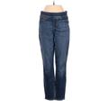 Signature Jeggings - Mid/Reg Rise Straight Leg Boyfriend: Blue Bottoms - Women's Size 26 - Dark Wash