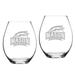 George Mason Patriots 20oz. 2-Piece Riedel Stemless Wine Glass Set