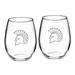 San Jose State Spartans 21oz. 2-Piece Stemless Wine Glass Set