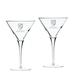 New Hampshire Wildcats 10 oz. 2-Piece Luigi Bormioli Titanium Martini Glass Set