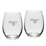 Marist Red Foxes 15oz. 2-Piece Stemless Wine Glass Set