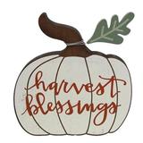 Harvest Blessings Chunky Pumpkin Sitter - H - 8.25 in. W- 1.00 in. L - 8.00 in.
