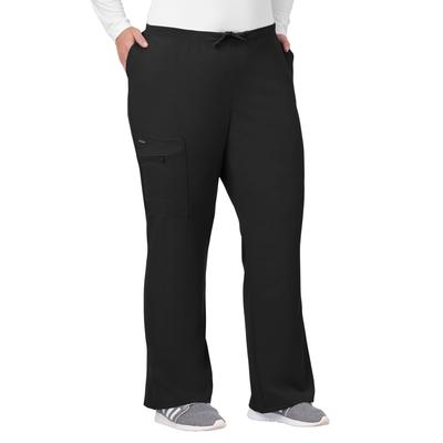 Plus Size Women's Jockey Scrubs Women's Favorite Fit Pant by Jockey Encompass Scrubs in Black (Size 2XP(20-22P))