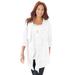 Plus Size Women's Lovely Layers Drape Cardigan by Catherines in White (Size 3X)
