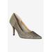 Women's Sesily Slip On Pump by J. Renee in Pewter Glitter (Size 8 1/2 M)