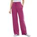 Plus Size Women's Sport Knit Straight Leg Pant by Woman Within in Raspberry (Size 6X)