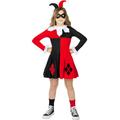 Funidelia | Harley Quinn Costumes - DC Comics for girl Superheroes, DC Comics - Costumes for kids, accessory fancy dress & props for Halloween, carnival & parties - Size 3-4 years - Red