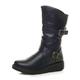 AJVANI low wedge heel ruched buckle winter comfort calf boots size 4 37
