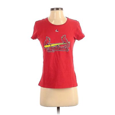 Majestic Short Sleeve T-Shirt: Red Graphic Tops - Women's Size Medium