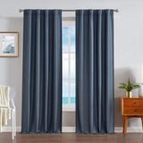 Nautica Robin Solid Color Room Darkening Thermal Back Tab/Rod Pocket Single Curtain Panel in Green/Blue/Navy | 108 H x 38 W in | Wayfair NAC015647