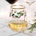 Viva by Vietri Holly 14 oz. Stemless Wine Glass in Yellow | 4.25 H x 3 W in | Wayfair VHOL-52121