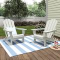 Three Posts™ Marciano Adirondack Set, Stainless Steel in Brown | 34.5 H x 29.5 W x 34.25 D in | Wayfair F847580D0BB94A53B1D049BE013A5EB3