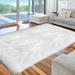 White 94.57 x 2.39 in Area Rug - Everly Quinn Kemmi Power Loom Rectangle 2' x 3' Faux Sheepskin Area Rug/Faux Fur | 94.57 W x 2.39 D in | Wayfair